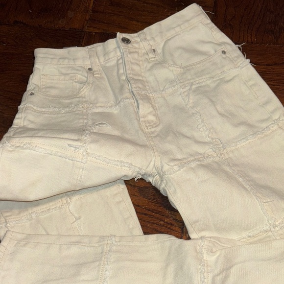 PACSUN Cream Colored Patchwork Dad Jean - Picture 12 of 13